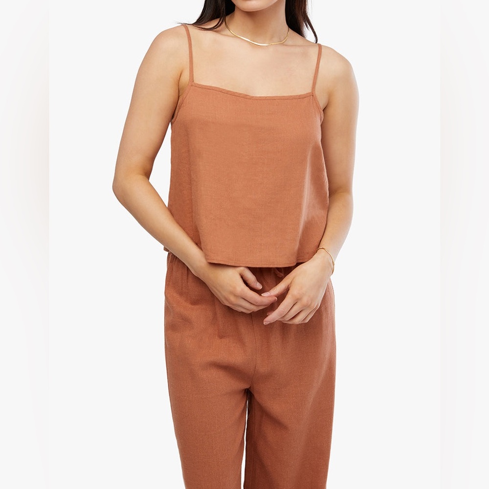 WeWoreWhat Terracotta Sleeveless Set